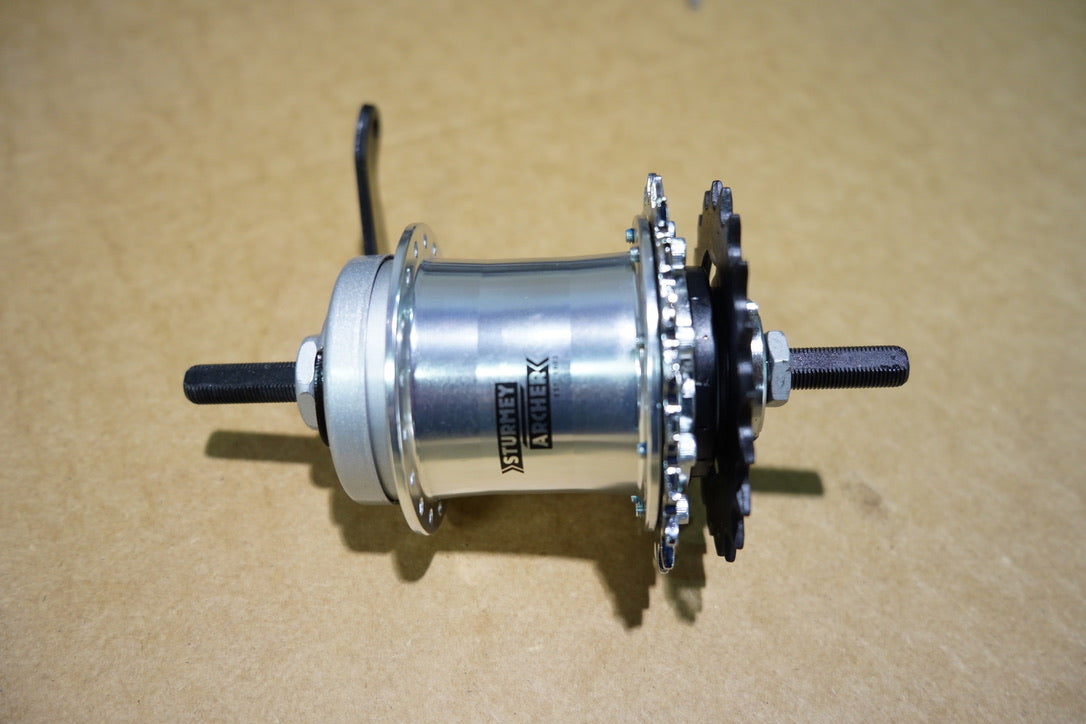 Internal 3 speed clearance hub